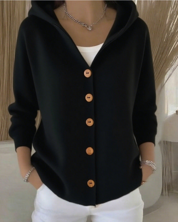 🔥LETZTER TAG SALE 50% RABATT🔥Damen Baumwoll Einfarbig Langarm Bequemer Lässiger Cardigan