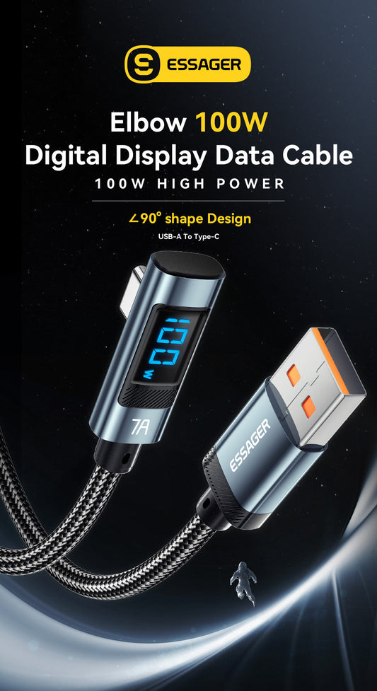 (Bundle)🔥Buy 1 Get 1 Free – Today Only!🔥Essager Haochen Bend A-C 7A Fast Charging Cable