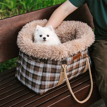 2 in 1 Large All-Season Pet Carrier and Dog Sleeping Bag - Voyager's Plaid