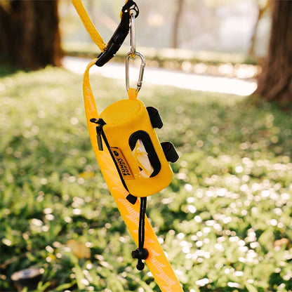 FUNNYFUZZY wasserdichter Leinenhalter mit Kotbeutelspender zum Befestigen – Flexi Walker