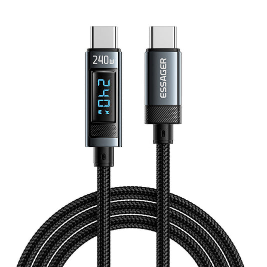 (Bundle)🔥Buy 1 Get 1 Free – Today Only！🔥Essager Haochen C-C 240W fast charging cable