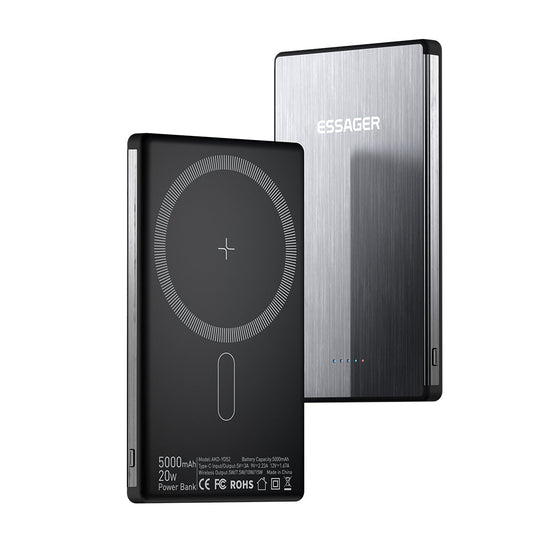 (Bundle)🔥Buy 1 Get 1 Free – Today Only!🔥ESSAGER Shangyue PD 20W 5000mAh Magnetic Wireless Power Bank