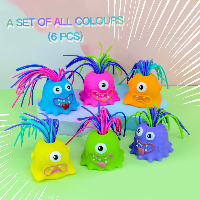 👾 JETZT 50% RABATT! 🧸 Haarziehendes Monster-Stressspielzeug – Dehnbares sensorisches Fidget-Tool für Angstlinderung & Konzentration, sicher für Kinder/Erwachsene 🎯✨