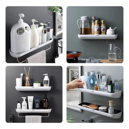 🎁HELLSCHEINUNG 49 % RABATT⏳Bohrfreies Badezimmer-Regal