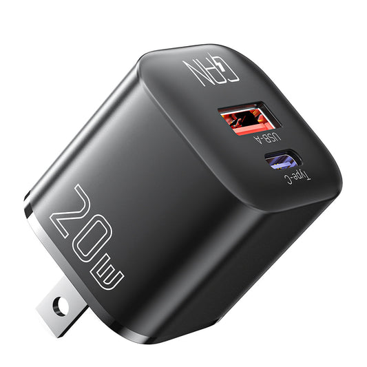 (Bundle)🔥Buy 1 Get 1 Free – Today Only！🔥Essager 20W GaN 2 ports Fast charger