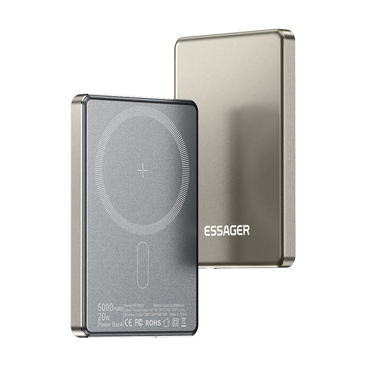 (Bundle)🔥Buy 1 Get 1 Free – Today Only！🔥Essager Yuejie 20W 5000mAh  Magnetic Wireless Power Bank
