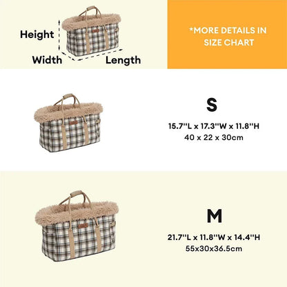 2 in 1 Large All-Season Pet Carrier and Dog Sleeping Bag - Voyager's Plaid