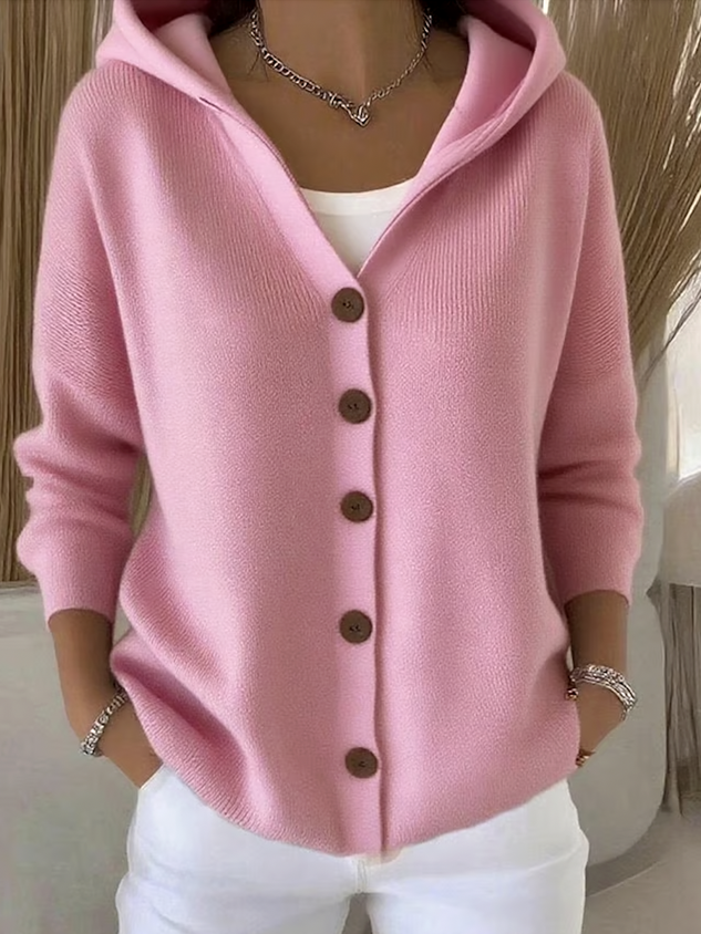 🔥LETZTER TAG SALE 50% RABATT🔥Damen Baumwoll Einfarbig Langarm Bequemer Lässiger Cardigan