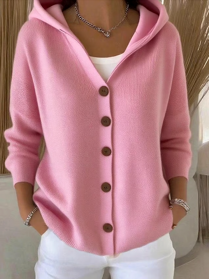 🔥LETZTER TAG SALE 50% RABATT🔥Damen Baumwoll Einfarbig Langarm Bequemer Lässiger Cardigan