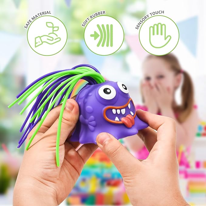 👾 JETZT 50% RABATT! 🧸 Haarziehendes Monster-Stressspielzeug – Dehnbares sensorisches Fidget-Tool für Angstlinderung & Konzentration, sicher für Kinder/Erwachsene 🎯✨