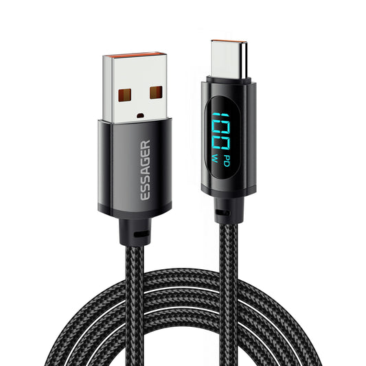 (Bundle)🔥Buy 1 Get 1 Free – Today Only！🔥Essager X-yue  LED USB 7A fast charging cable