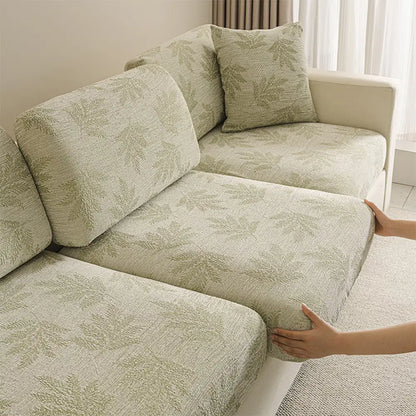 Elastischer Chenille-Sofaüberzug für Ecksofas, Ganzjahres-Schutz, kratzfest, vollflächig abdeckend, dehnbar