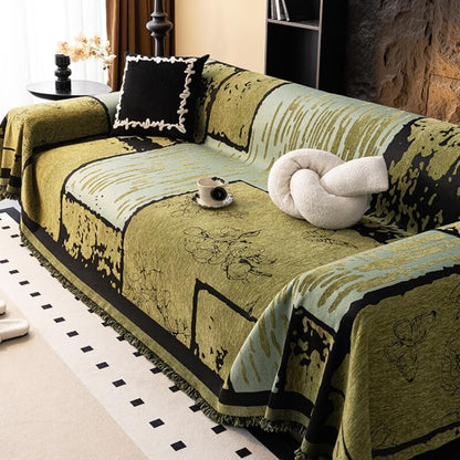 Vintage Chenille Kratzschutz-Sofaüberwurf Sofabezug