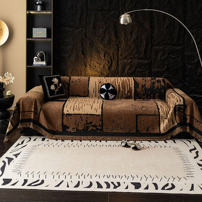 Vintage Chenille Kratzschutz-Sofaüberwurf Sofabezug