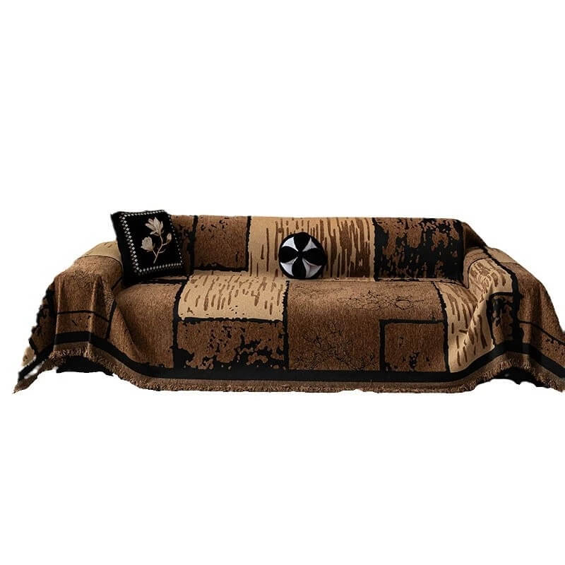 Vintage Chenille Kratzschutz-Sofaüberwurf Sofabezug
