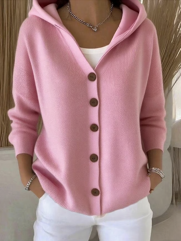 🔥LETZTER TAG SALE 50% RABATT🔥Damen Baumwoll Einfarbig Langarm Bequemer Lässiger Cardigan