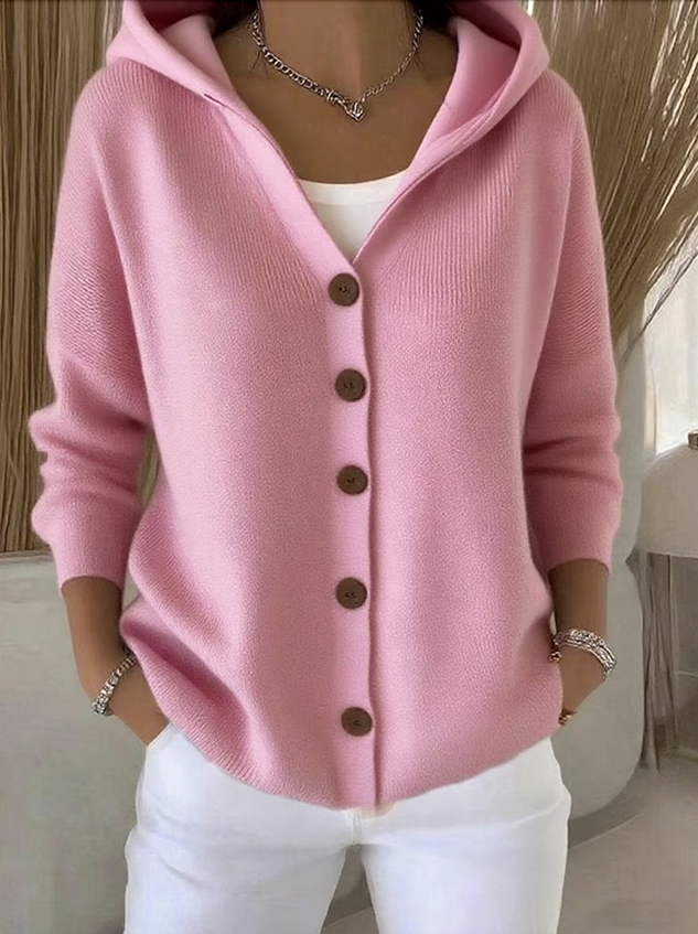 🔥LETZTER TAG SALE 50% RABATT🔥Damen Baumwoll Einfarbig Langarm Bequemer Lässiger Cardigan