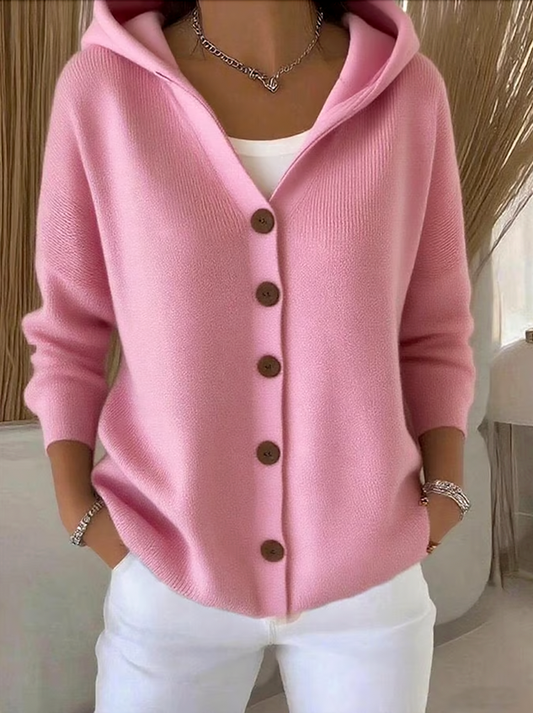 🔥LETZTER TAG SALE 50% RABATT🔥Damen Baumwoll Einfarbig Langarm Bequemer Lässiger Cardigan