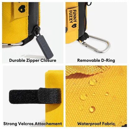 FUNNYFUZZY wasserdichter Leinenhalter mit Kotbeutelspender zum Befestigen – Flexi Walker