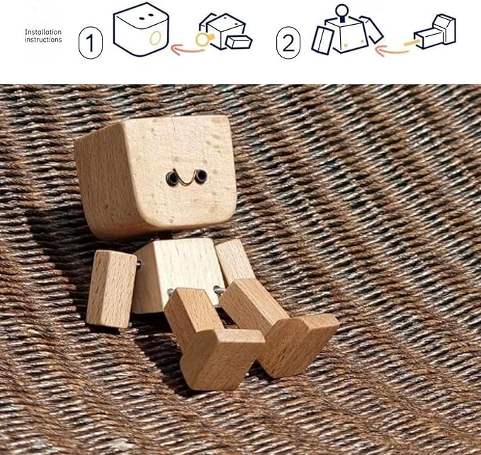 🔥 LETZTER TAG DER AKTION - 50% RABATT 🔥Bezaubernde kleine Holzfigur, die wackelt