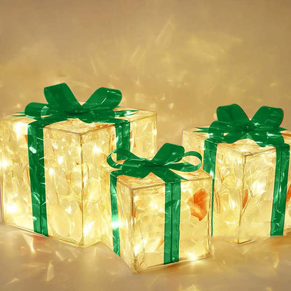 🎁Limited-Time 50% Off🎄Glowing Christmas Gift Box Decorations