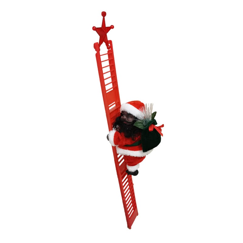 🎁Christmas Sale 50% OFF🎅Electric Fireplace Climbing Santa Claus Musical Toys🪜