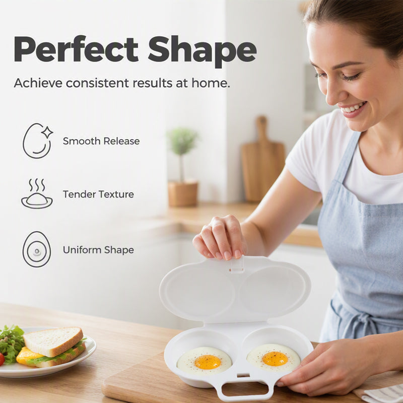 🔥70 % RABATT🥗Mikrowellen-Eierkocher – Doppelfach, antihaftbeschichtet & leicht zu reinigen. Gesünder als Braten – jetzt zuschlagen & sparen! 🏠✅